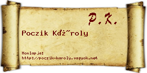 Poczik Károly névjegykártya